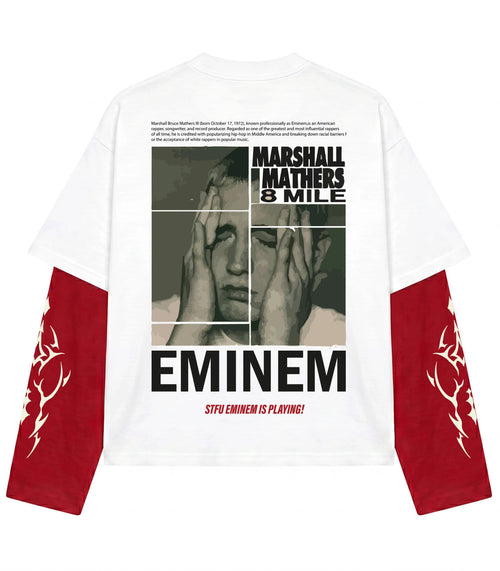 Eminem STFU Sessions doctor sleeves oversized T-shirt back view