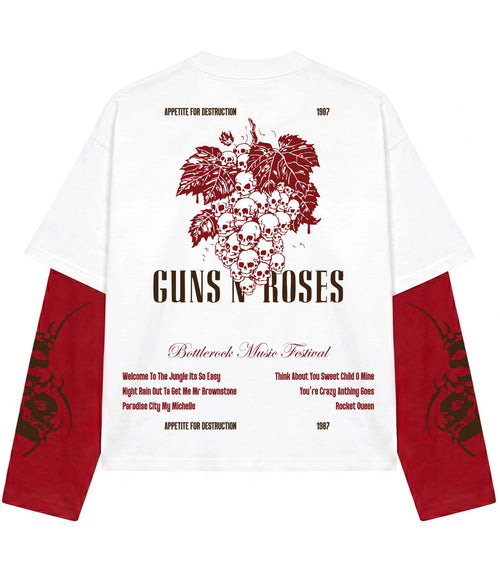 Guns N’ Roses Sweet Destruction doctor sleeves oversized T-shirt back view