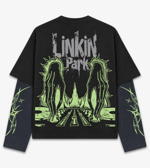 Linkin Park Meteora Chaos doctor sleeves oversized T-shirt back view