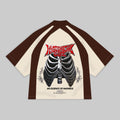 RUST CORE — ENTITY 06 raglan t-shirt with industrial ribcage graphic and streetwear design